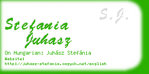 stefania juhasz business card